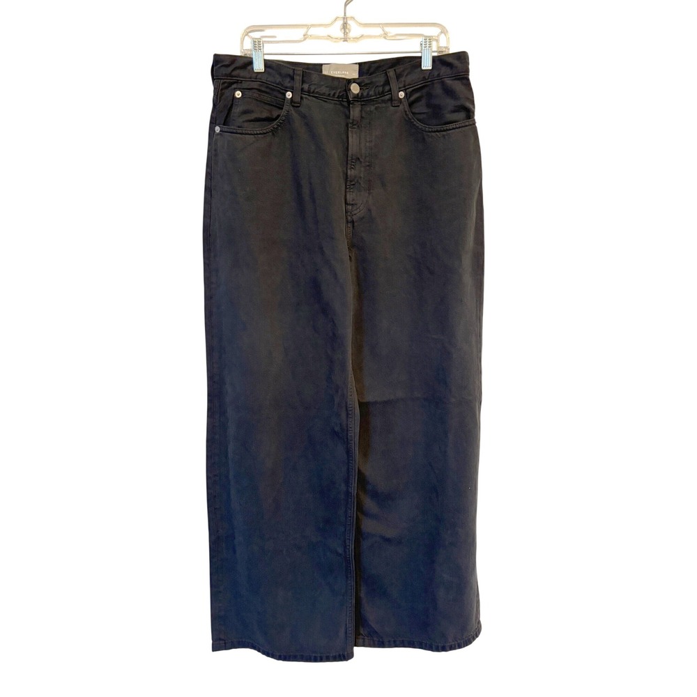 Everlane The Baggy‎ Jean Washed Black High Rise Wide Leg Denim Pants 31R